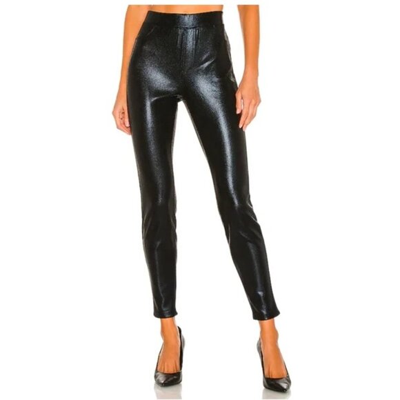 NWT Sanctuary Blue Metallic Ponte Knit Pull On Leggings Pants Size Small - Picture 1 of 13